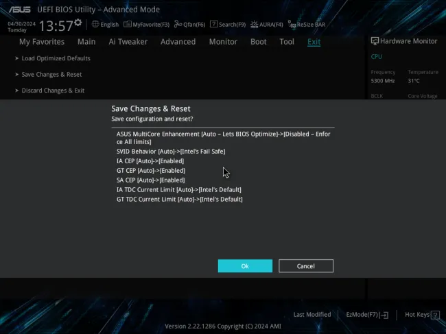 Intel Baseline Profile changes