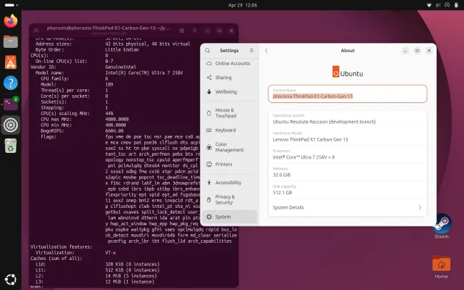 Ubuntu 26.04 LTS on Intel Lunar Lake