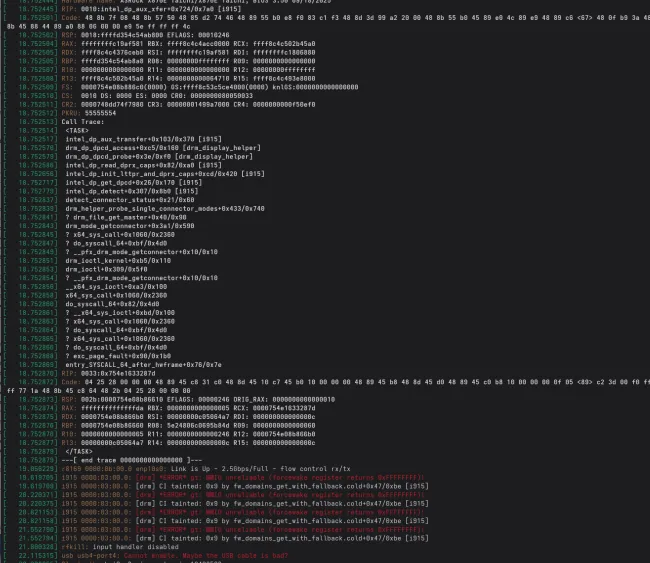 Intel broken Linux driver