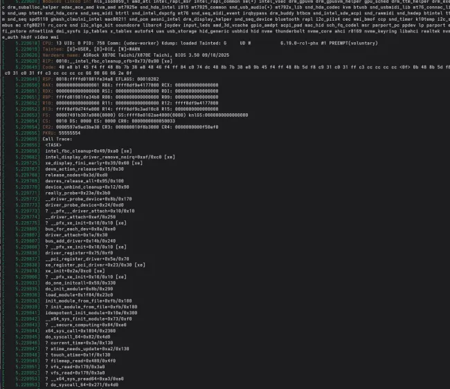 Intel broken Linux driver