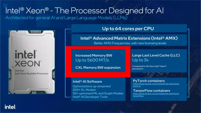 5th Gen Xeon With DDR5-5600 Memory Support