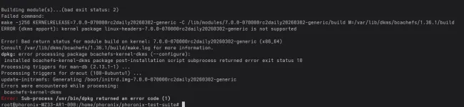Bcachefs broken on Linux 7.0