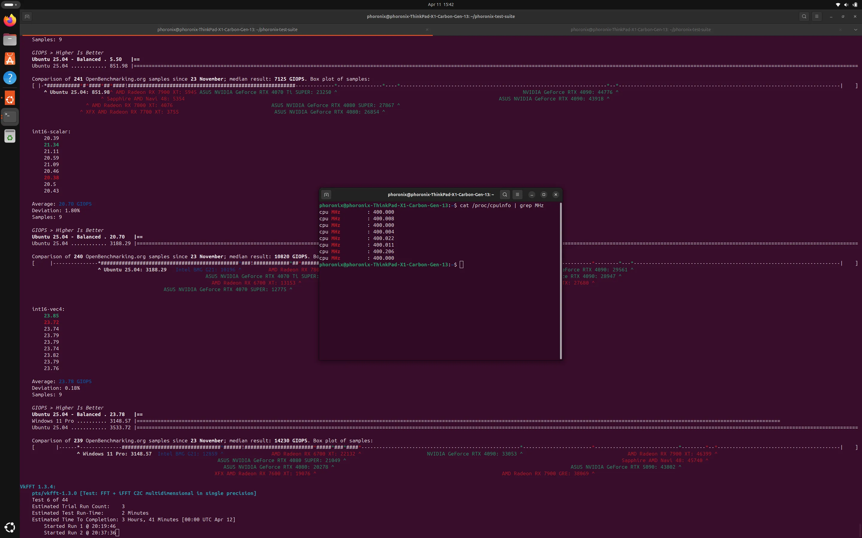 400MHz ThinkPad X1 Carbon Gen 13 Aura Edition bug on Ubuntu Linux