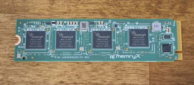 MemryX MX3-2280-M-4 with four MX3 AI chips