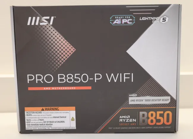 MSI PRO B850-P WIFI package