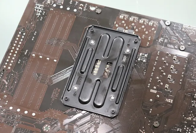 backside of motherboard PCB