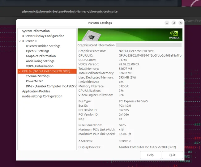 Nvidia Gerf RTX 5090 on Linux
