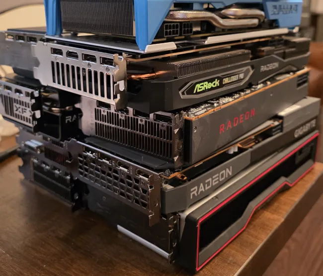 Old AMD Radeon graphics cards