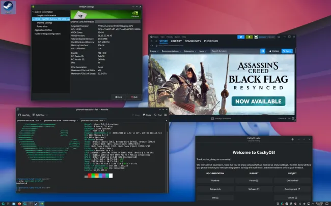 Plasma 6.7.2 desktop on CachyOS