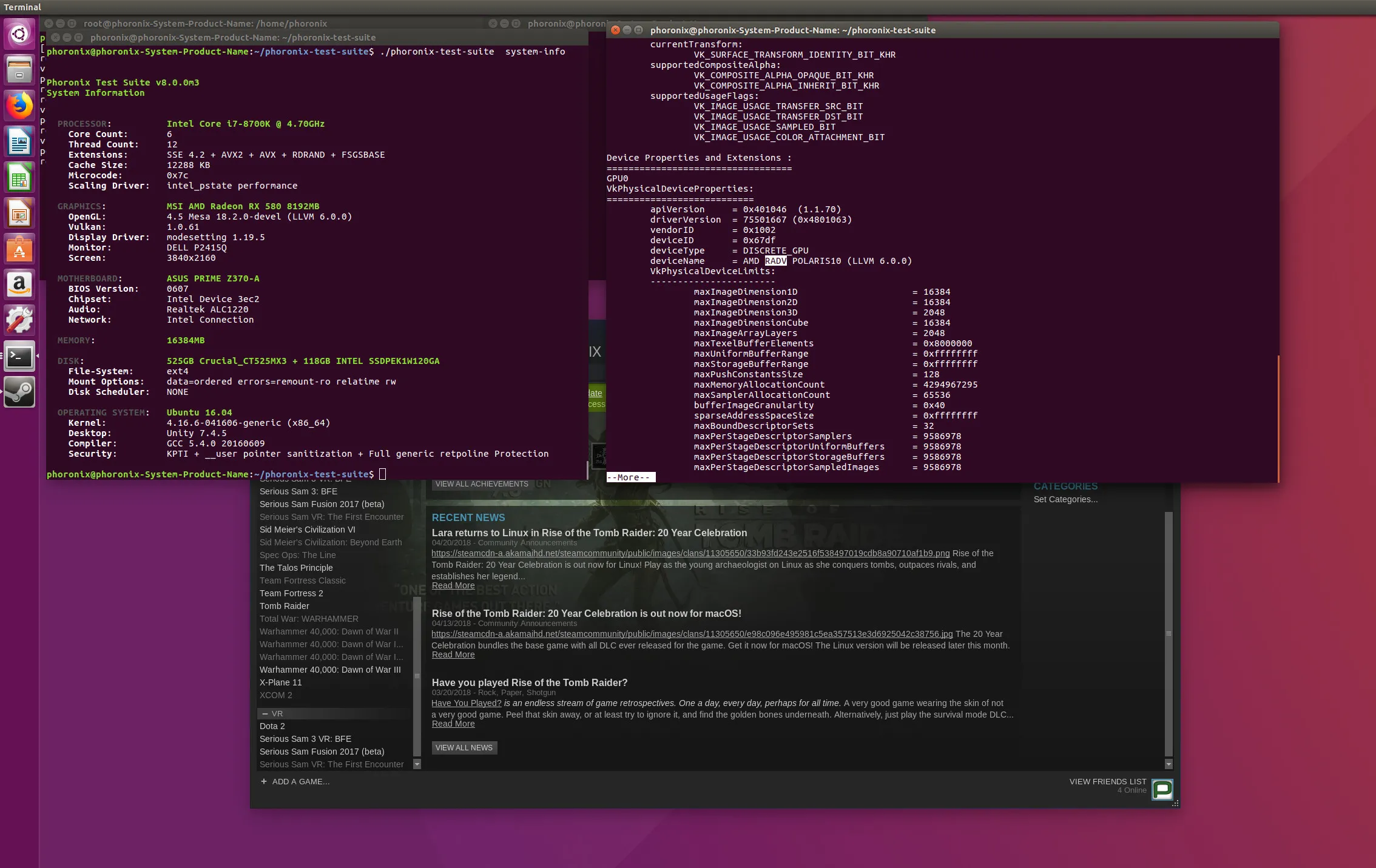 Radeon Software 18.10 vs. Mesa 18.2 RADV RadeonSI Benchmarks