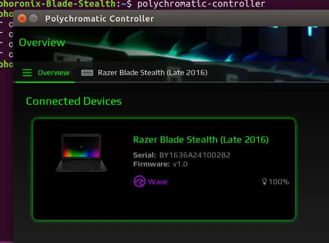 Polychromatic GUI on Linux