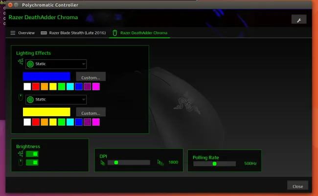 OpenRazer + Polychromatic UI on Ubuntu Linux