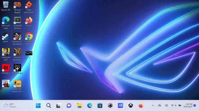 ASUS ROG Ally running Windows 11