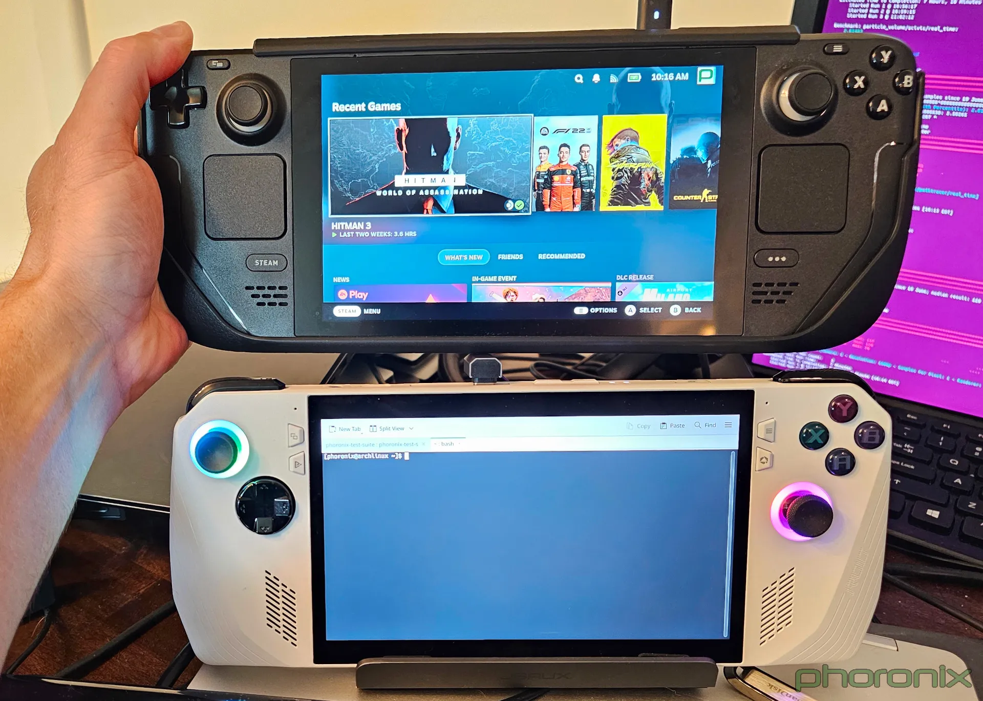Phoronix] Steam Deck vs. ASUS ROG Ally Arch Linux Gaming