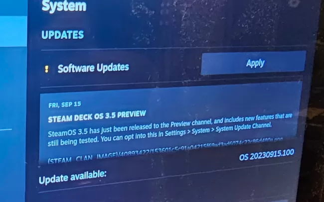 Steam Deck with SteamOS 3.5 preview