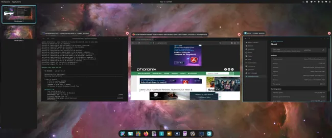 System76 Thelio Mira COSMIC desktop