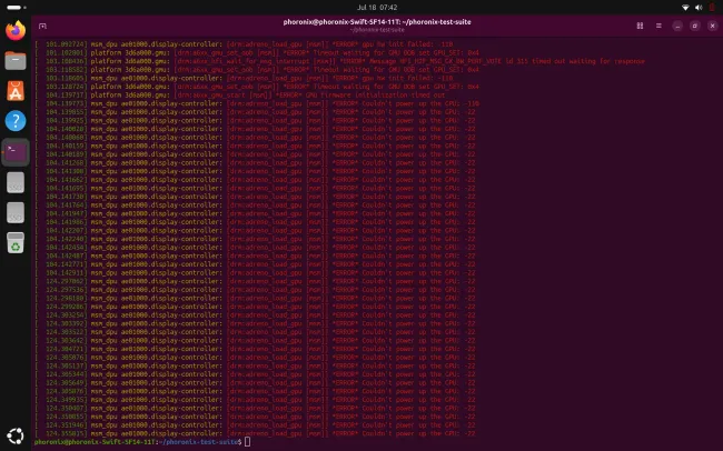 Snapdragon X1 Elite GPU errors on Linux