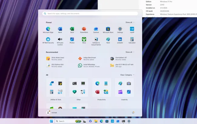 Microsoft Windows 11 Pro on HP Z6 G5 A