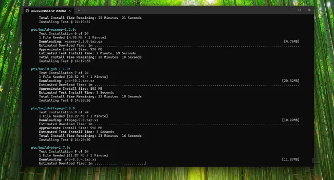 WSL2 benchmarking